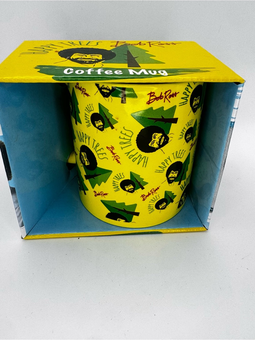 Bob Ross Yellow 'Happy Trees' Coffee Mug